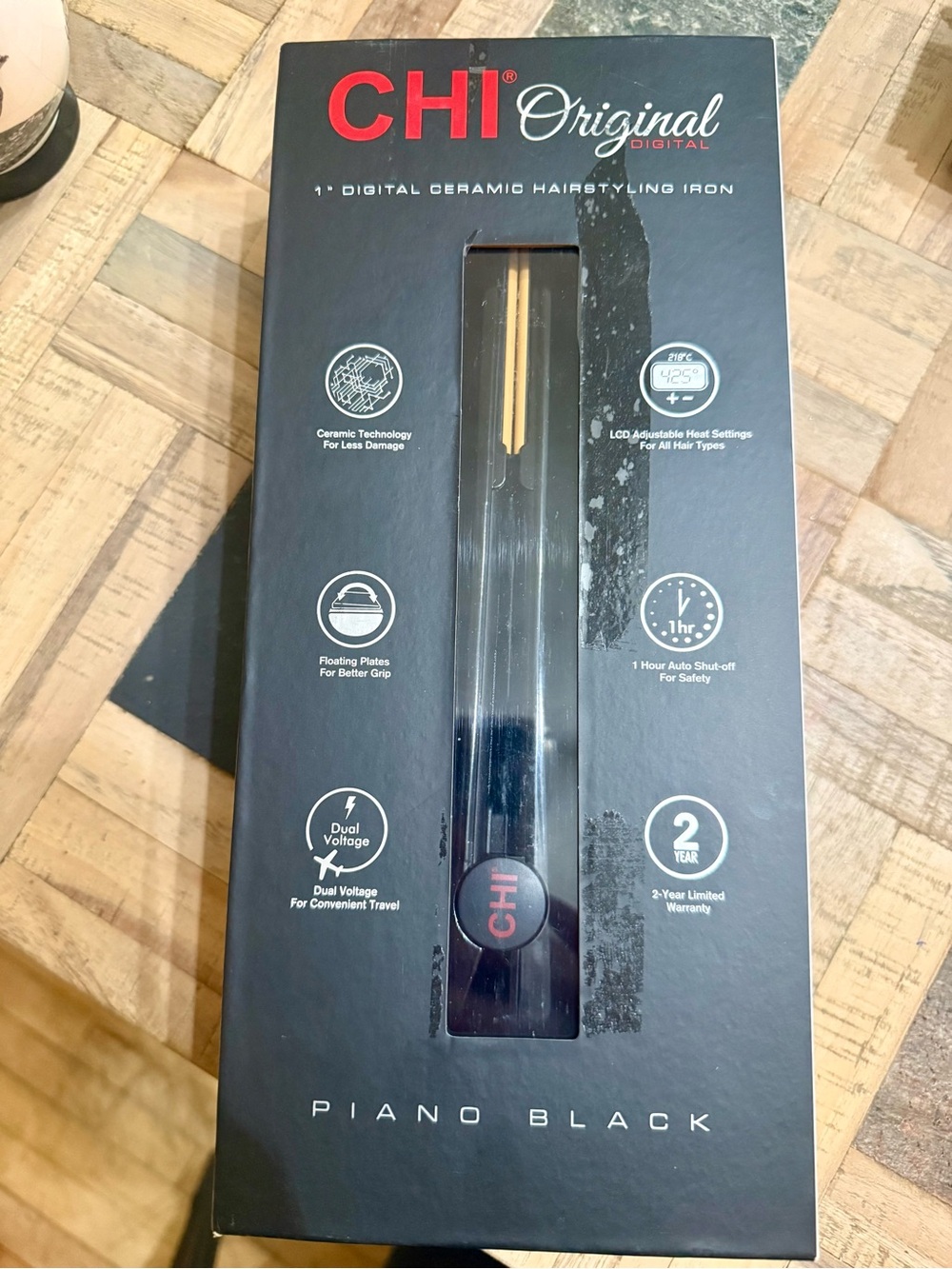CHI Original Digital 1" Ceramic Hairstyling Iron - Piano Black (New)